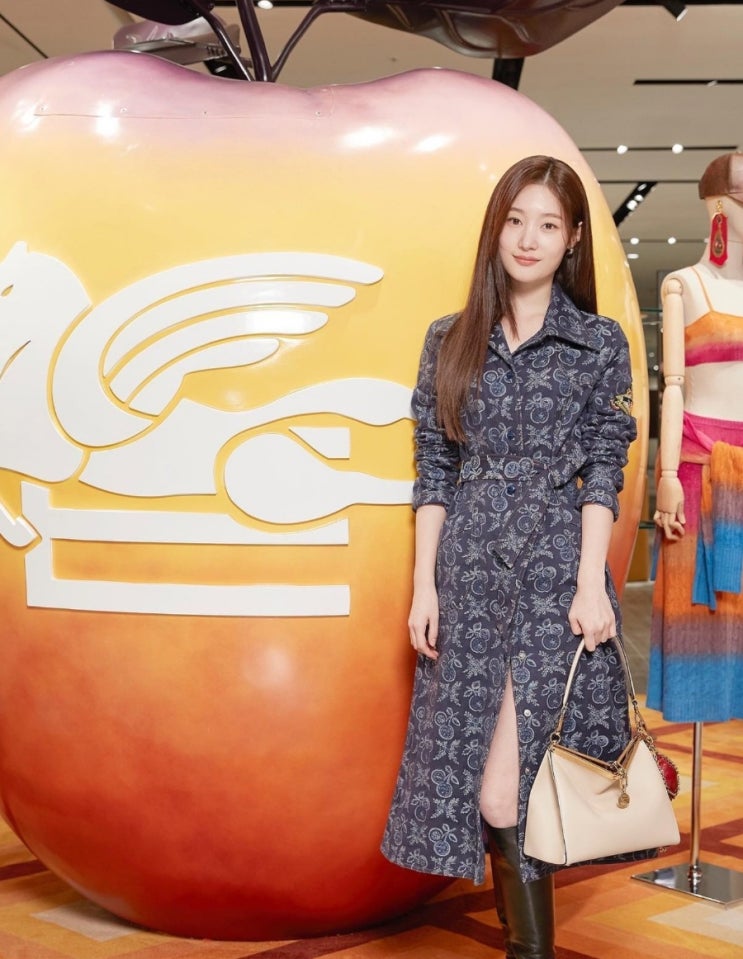 정채연 에트로 팝업 매장 방문 속, 패션정보 파헤치기 (ft. ETRO 드레스 및 가방)