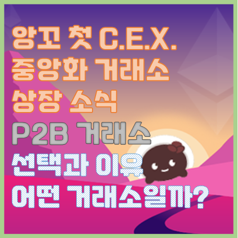 앙꼬 거래소 상장 소식 P2B 거래소는 어떤 거래소이고 어떻게 선택한 것일까?