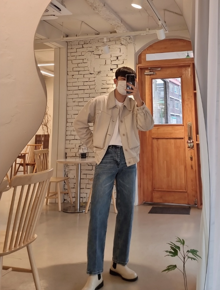  피스워커 남자 청바지 브랜드 뉴스탠 중청 데님팬츠 코디하기