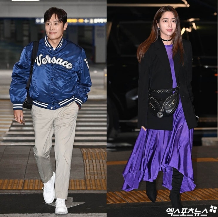  이민정, 이병헌 부부 공항패션 속 명품제품 정보 파헤치기 (ft. 베르사체 가방, 초커 및 봄버 재킷)