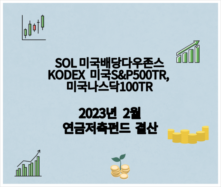 SOL 미국배당다우존스, KODEX 미국S&P500TR, 미국나스닥100TR 연금저축펀드 2월 계좌현황