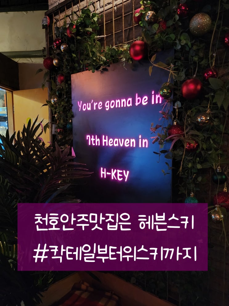  천호안주맛집, 분위기 좋은 천호술집 헤븐스키
