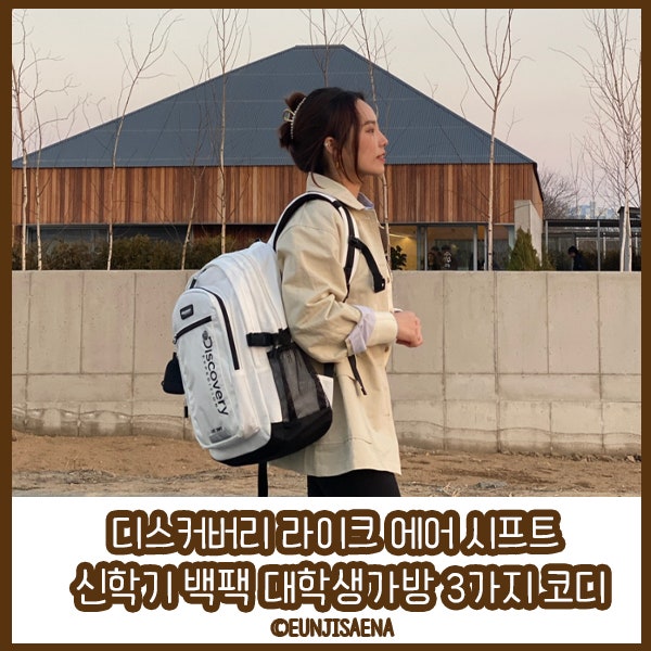 디스커버리 라이크 에어 시프트 신학기 백팩 대학생가방 3가지 코디