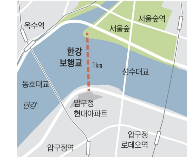  압구정~ 서울숲 보행교.. 돌아온 한강르네상스?