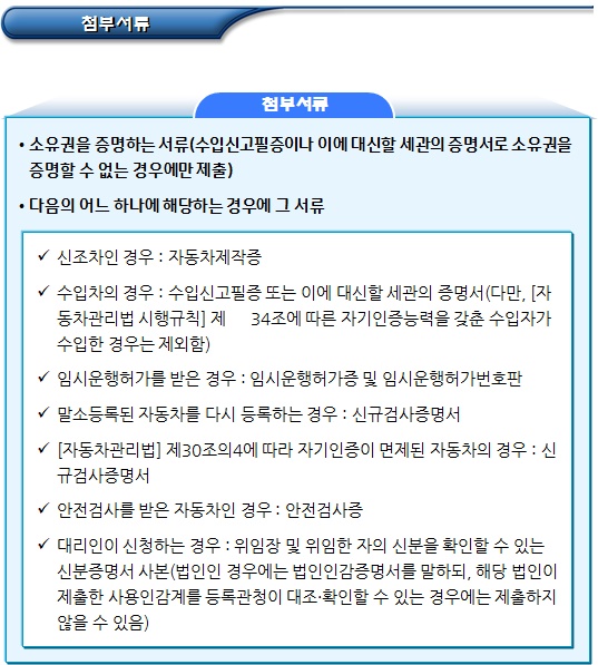 외국인유학생 자동차 신규 및 이전 등록