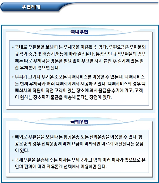 외국인유학생 관련 통신 및 우편