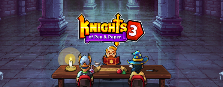 신작 인디 게임 Knights of Pen and Paper 3 맛보기