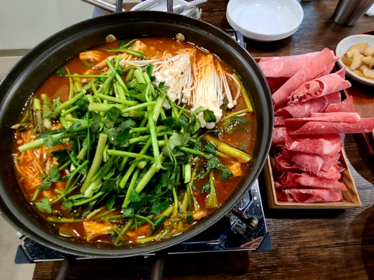  창원 샤브샤브 샤브노도태 얼큰미나리샤브샤브