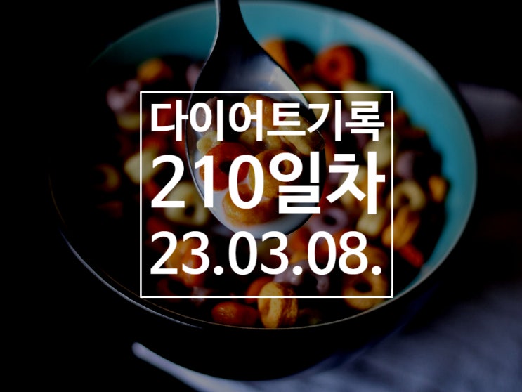 [다이어트기록DAY210] 5km 달리기 성공 / 후식 안 먹기도 성공