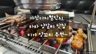  [가산디지털단지 맛집] 미가 양꼬치 - 마라 양갈비와 가지 튀김에 퇴근 후 소주 한잔 / 내 돈 내산 추천 후기