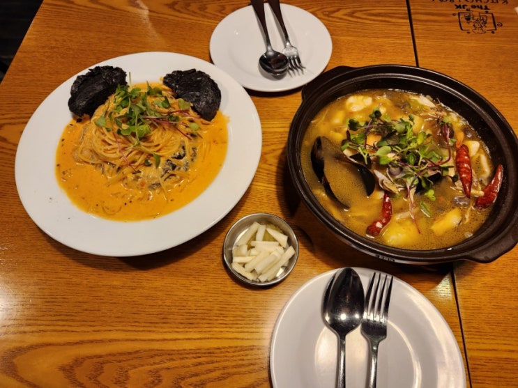  부천레스토랑 더제이케이키친박스 범박동 맛집 빠네 후기