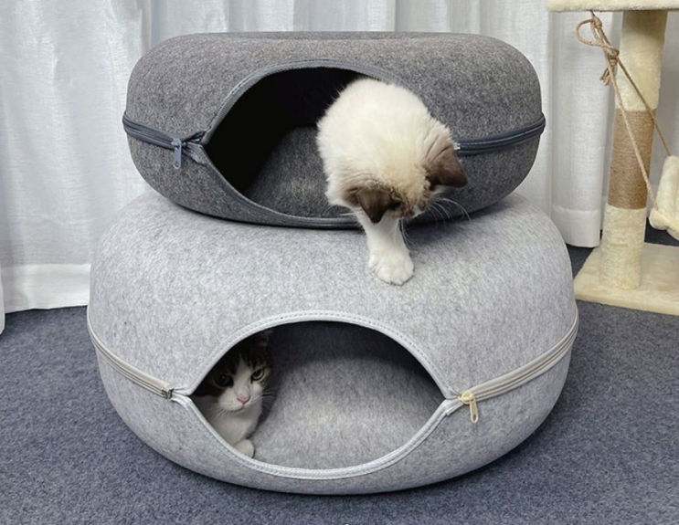 고양이집 추천 "부투펫 도넛 터널 숨숨집"  어둡고 뚱냥이도 잘쓰는 대형 하우스