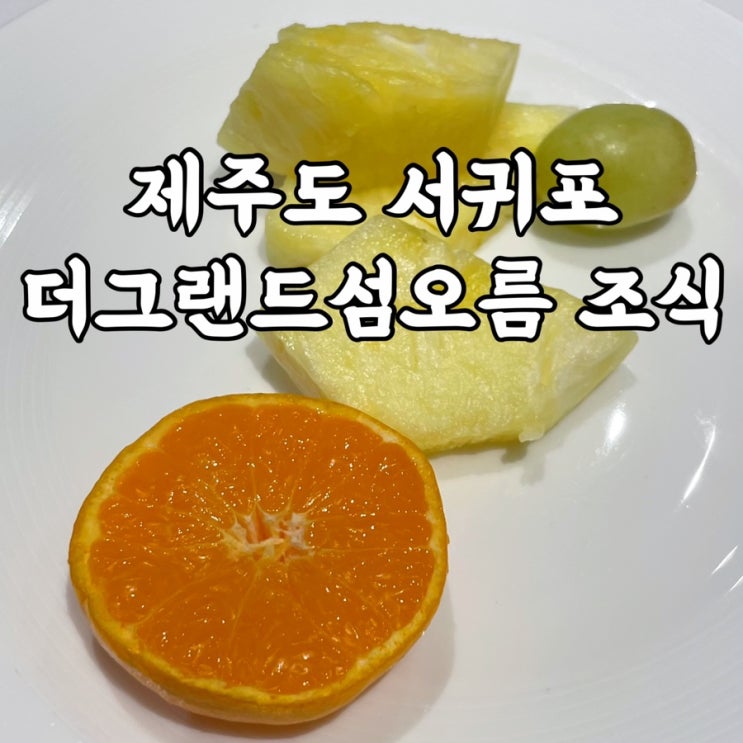  제주도)더그랜드섬오름 서귀포호텔 조식 후기