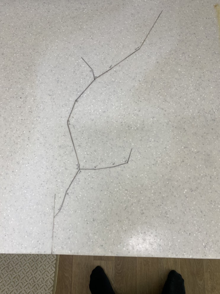  싱크대 상판 크랙 보수, 갈라짐 보수 (2차 갈라짐 까지 예방하는 방법)