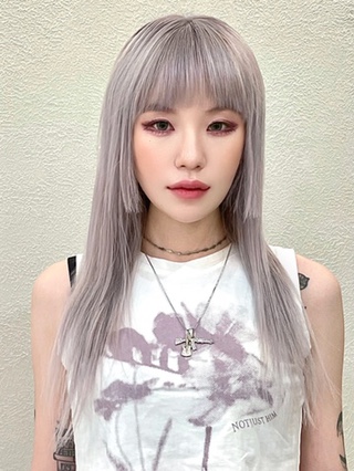  파스텔 애쉬 바이올렛 히메컷 탈색 염색 합정 홍대 상수 미용실 카이정헤어 마포합정역점 디자이너 페일바이올렛 뿌탈 슬릭컷
