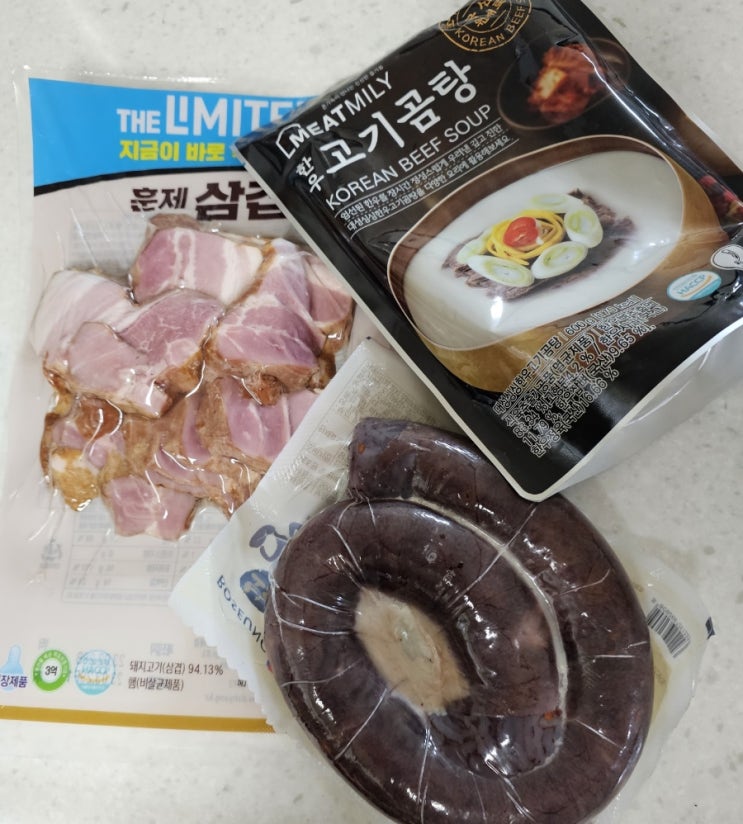  곰탕과 당면순대제품으로 순댓국 만들기