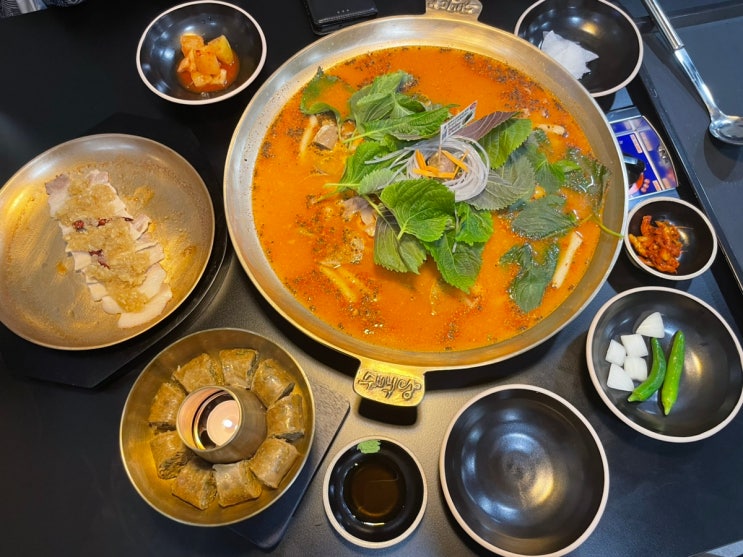  해운대 좌동맛집, 얼큰한 순대전골이 맛있는 수백당 좌동점