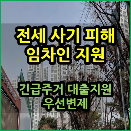  전세 사기 피해 임차인 지원 긴급주거 대출지원 우선변제