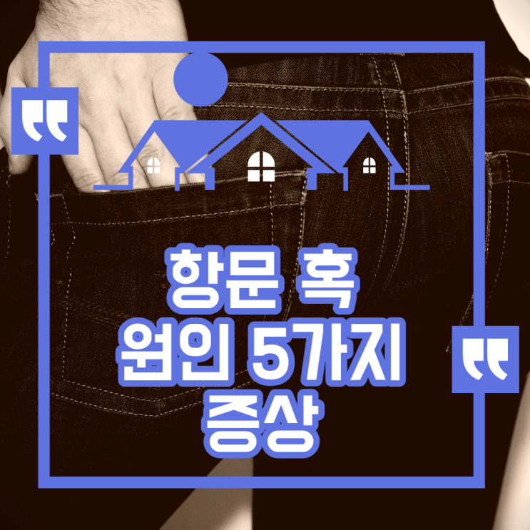  항문 혹 부음 원인 5가지와 증상