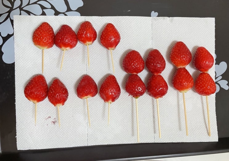  실패 없이 딸기 탕후루 성공하기, 설탕물 비율, 시럽화 확인하는 법