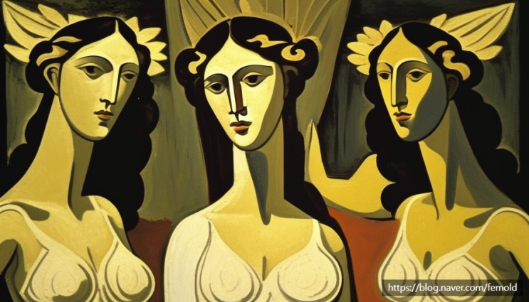 챗GPT 그림소설 : 피카소 "아비뇽의 처녀들"(The Virgins of Avignon) 그림소설