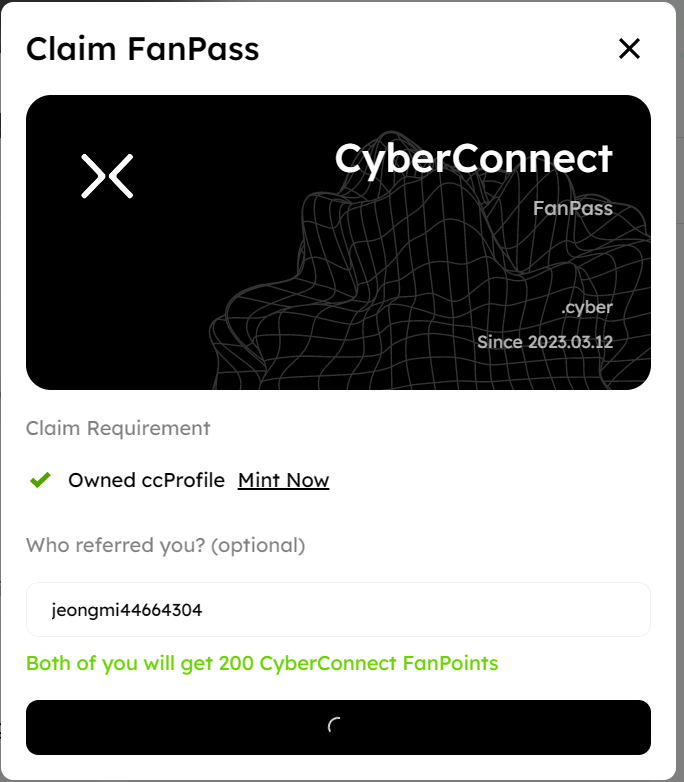  cyberconnect 프로필 NFT 무료민팅 & 포인트 모아서 미스터리박스 에어드랍 받기 (3월 16일까지, BSC)