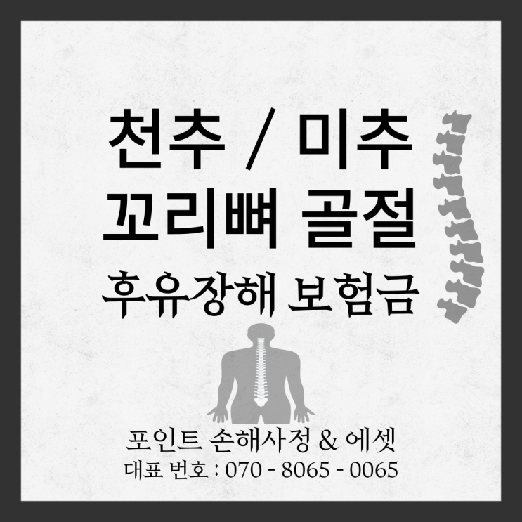 미추골절 후유장해 보험금 받는 게 결코 쉽지 않습니다. 왜 그럴까요