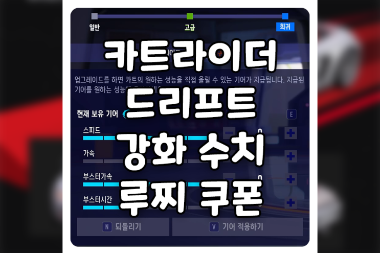  [카트라이더 : 드리프트] 포르쉐 박스터 카트 업그레이드 가이드 및 루찌 쿠폰 (feat. 정식 런칭 시즌 1)