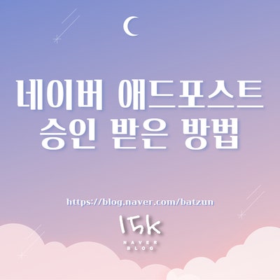  네이버 애드포스트 승인 받은 방법 - 수익형 블로그 만들기