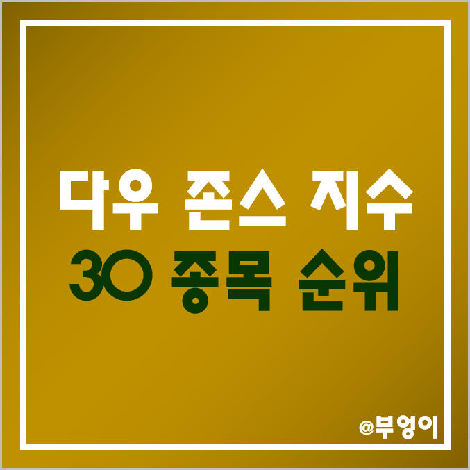 다우 존스 지수 포함 주식 종류 및 비교 : 미국 우량주 및 배당주 순위 다우 존스 지수 포함 주식 종류 및 비교 : 미국 우량주 및 배당주 순위