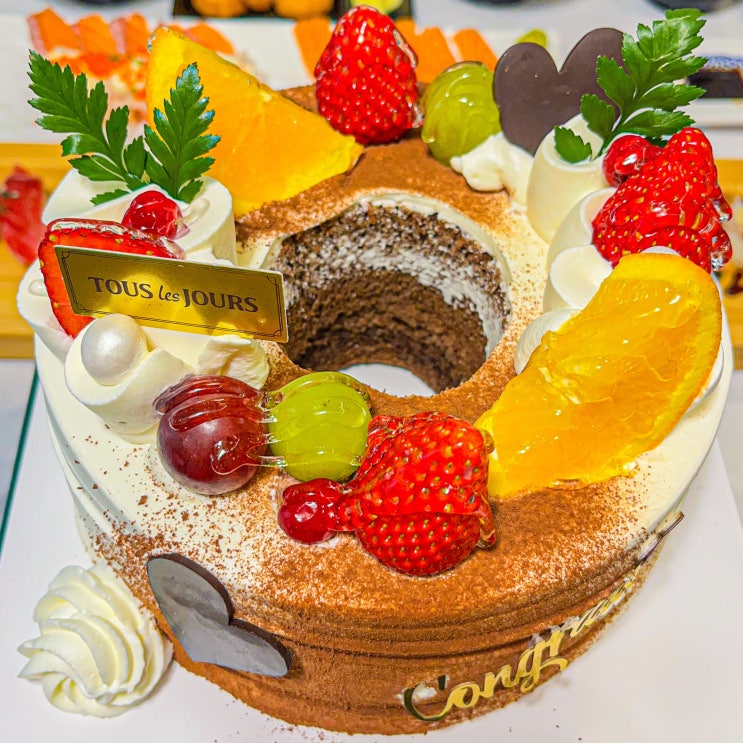  뚜레쥬르 부드러운 초코쉬폰 2호 케이크 후기 가격 칼로리 추천 생일