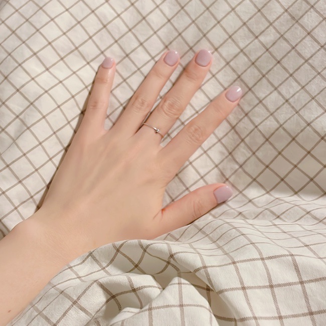  [3월의 네일] 봄이 오니까 연보라 원컬러 젤네일