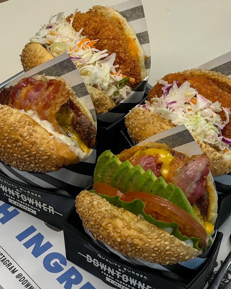  서울 이태원 한남동 맛집 '다운타우너 한남' 쉬림프버거, 아보카도버거 후기 (feat. 한남동 주차 꿀팁)