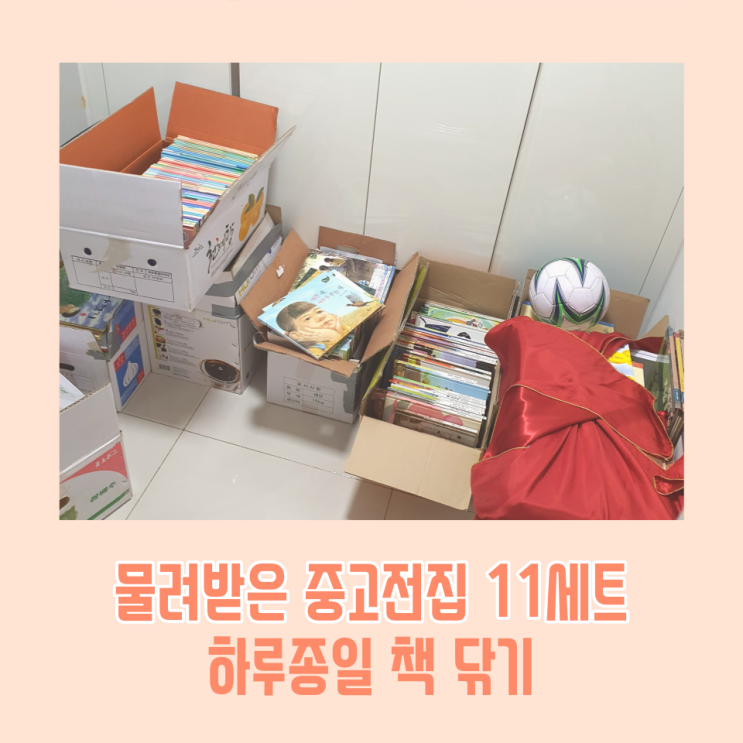  물려받은 유아 어린이 중고책 기록 중고책 먼지 닦기 깨끗이 닦는 방법 북샤워