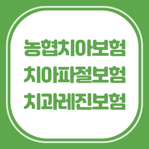 치아레진 보험 가입조건 농협치아보험으로 알아보기 (feat.치아파절보험)