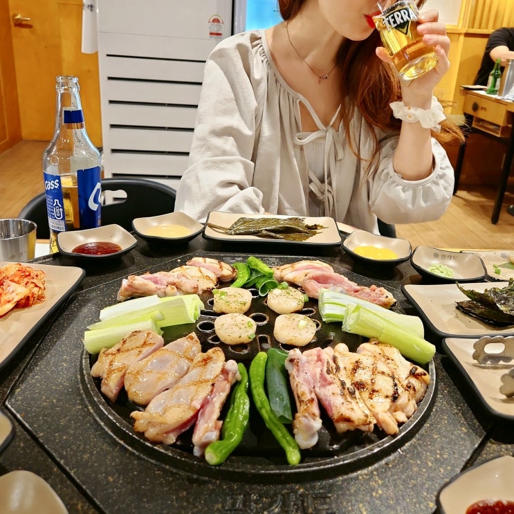  대흥동 고기 신상 맛집 팔각도 닭갈비