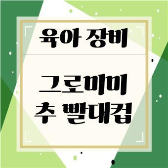 육아 장비 : 그로미미 추 빨대컵(육아대디)