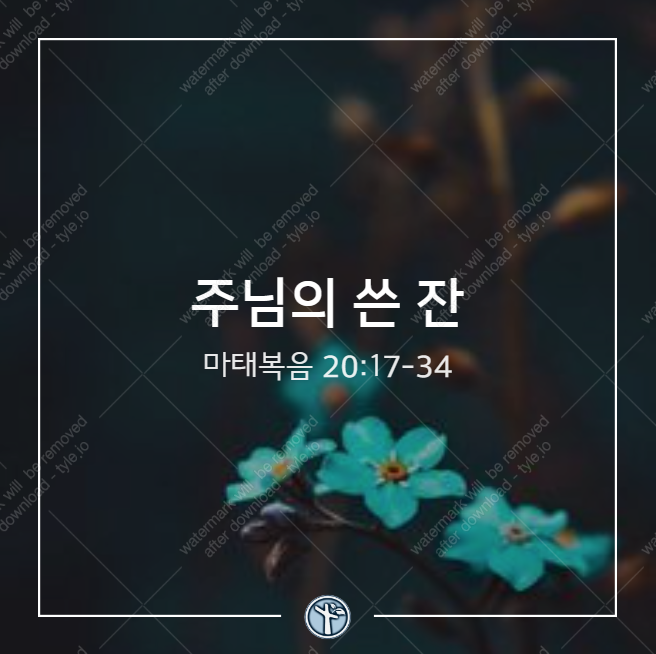  주님의 쓴 잔 / 마 20:17-34