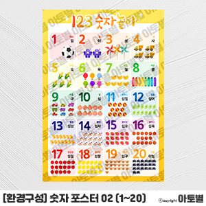  어린이집 숫자 포스터, 숫자 벽보, 숫자 따라쓰기 활동지, 숫자공부 활동지, 유아 수학 활동지, 10단위 숫자 읽기 활동지, 숫자 환경구성, 유치원 숫자 활동지