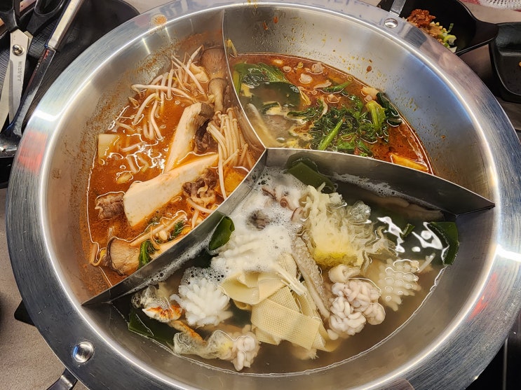  광교 상현역 맛집 일염염훠궈 무한리필 샤브샤브 가족모임