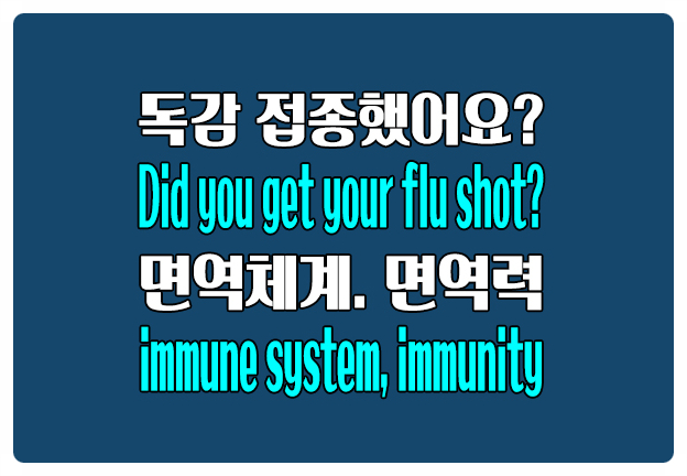 영어로 독감 예방 주사 맞았어요? Did you get your flu shot? 영어로 독감 예방 주사 맞았어요? Did you get your flu shot?