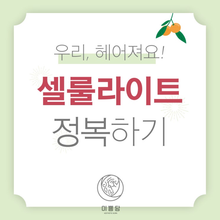  [유성다이어트관리]미쁨담이 알려드리는 셀룰라이트 정복하기!