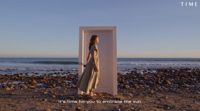 카이아 거버가 참여한 한섬 타임(TIME) 23SS 캠페인, 타임 자켓 봄 데일리룩 추천
