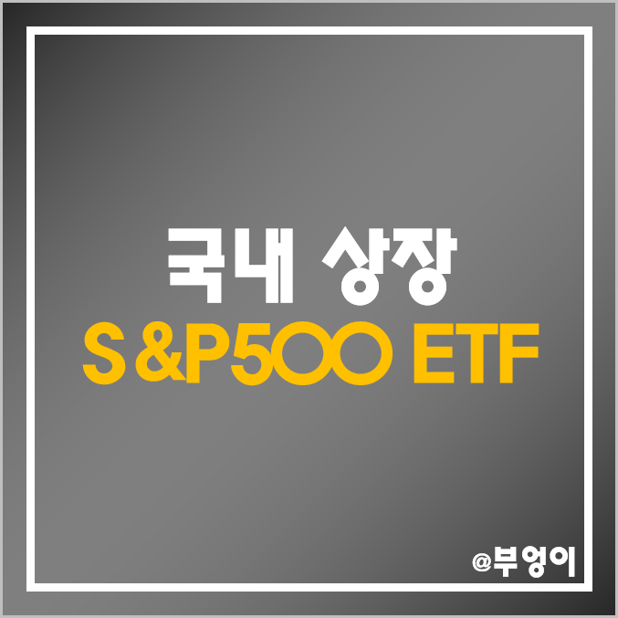 국내 상장 미국 S&P500 지수 추종 ETF 비교 : 주가 시가총액 거래대금 수익률 순위 (KODEX 코덱스 아리랑 SOL TIGER 등)