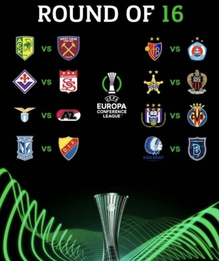 UECL 2022-23 UEFA 유로파 컨퍼런스 16강 2차전 7경기 승무패용 참고자료 UECL 2022-23 UEFA 유로파 컨퍼런스 16강 2차전 7경기 승무패용 참고자료
