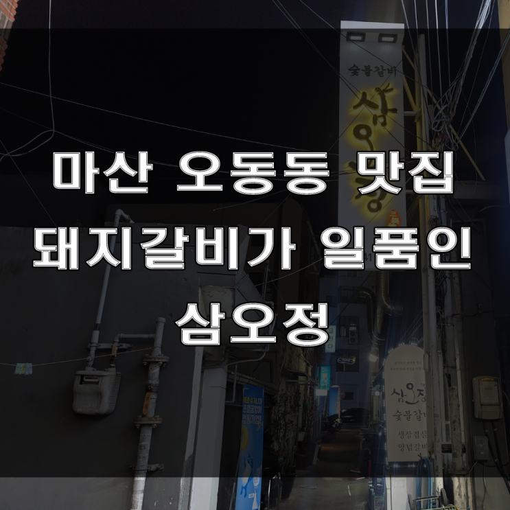  마산 오동동 맛집 : 가족 외식, 모임 하기 좋은 돼지갈비 맛집, 삼오정숯불갈비