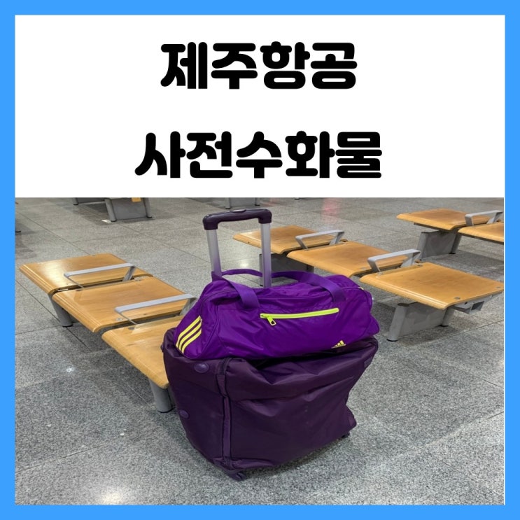 제주항공 부가서비스 사전 수화물 추가하기 제주항공 부가서비스 사전 수화물 추가하기