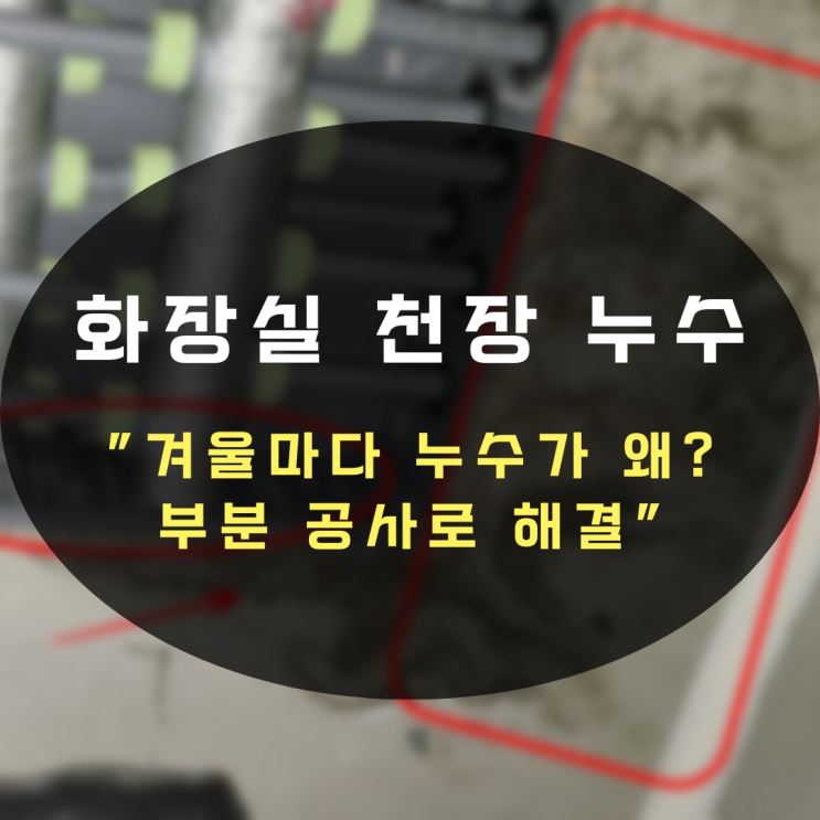 수원누수탐지 아파트 화장실 천장 누수-도대체 겨울마다 왜 이러죠? 단순 결로?