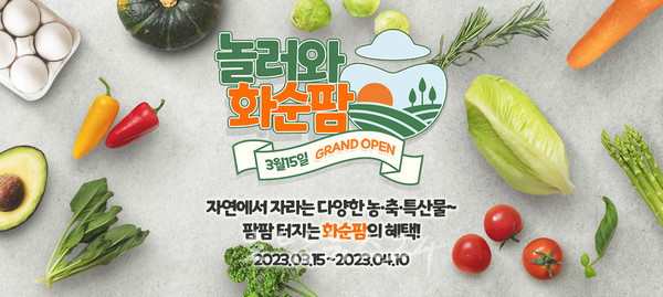 화순군, 지역 농특산물 쇼핑몰 ‘화순팜’ 대형 할인 이벤트 추진