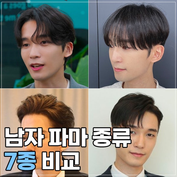 남자 머리스타일 추천 : 남자 펌(파마) 종류 6종 비교